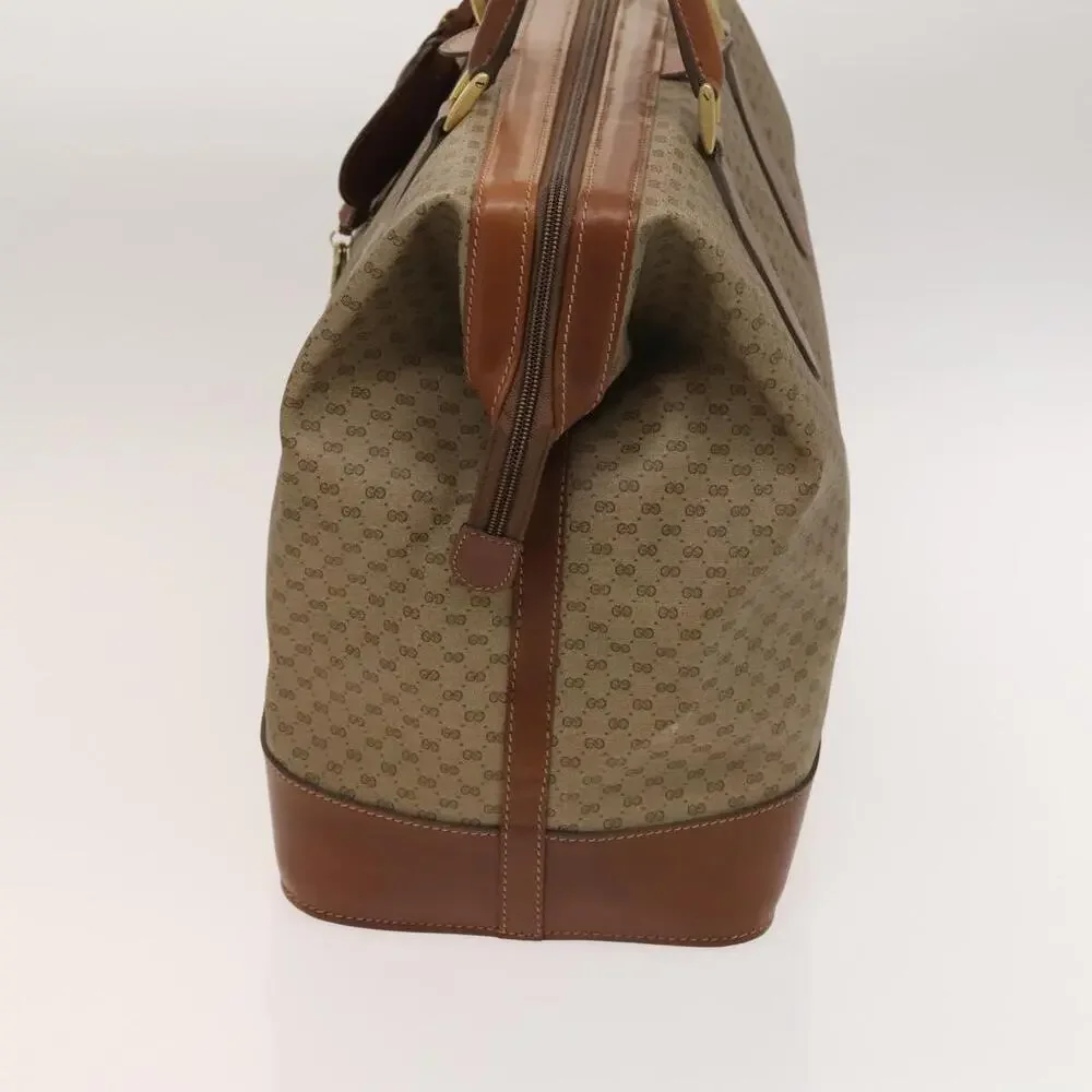 GUCCI Micro GG Supreme Boston Bag Pvc Beige Gold 012 024 0467 45